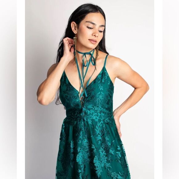 JOYFOLIE HOLLI DRESS IN OCEAN TEAL XL NWT - Picture 2 of 8